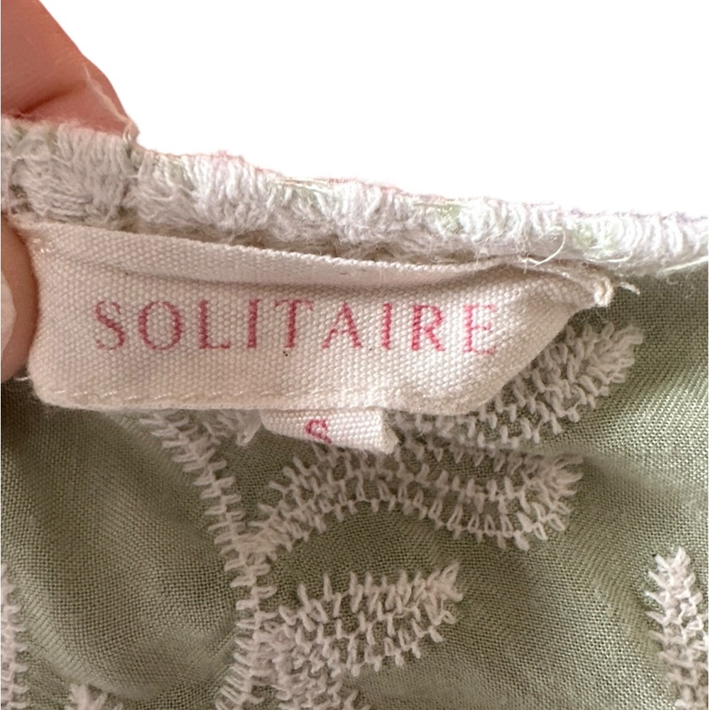 Solitaire Mint Green Top, Beige Embroidered Botanicals – Size - Picture 8 of 8